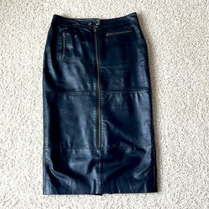 ASOS Mid pencil skirt (100% leather)